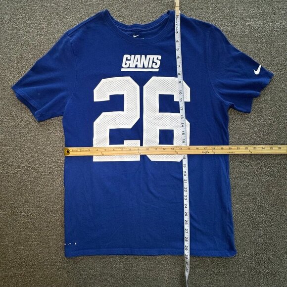 Nike T-Shirt Mens XL Blue Saquon Barkley 26 New York Giants Football Dri-Fit NFL - Picture 1 of 5